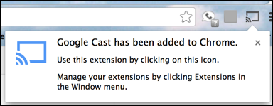 cast button extension for chrome on mac